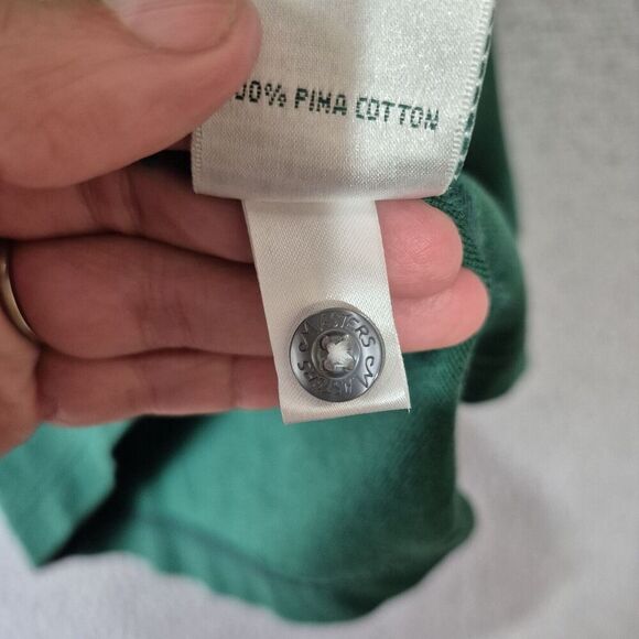 Mens Golf Polo Shirt LARGE Green Collection Masters 100% Cotton Embroidered Logo - Picture 6 of 10
